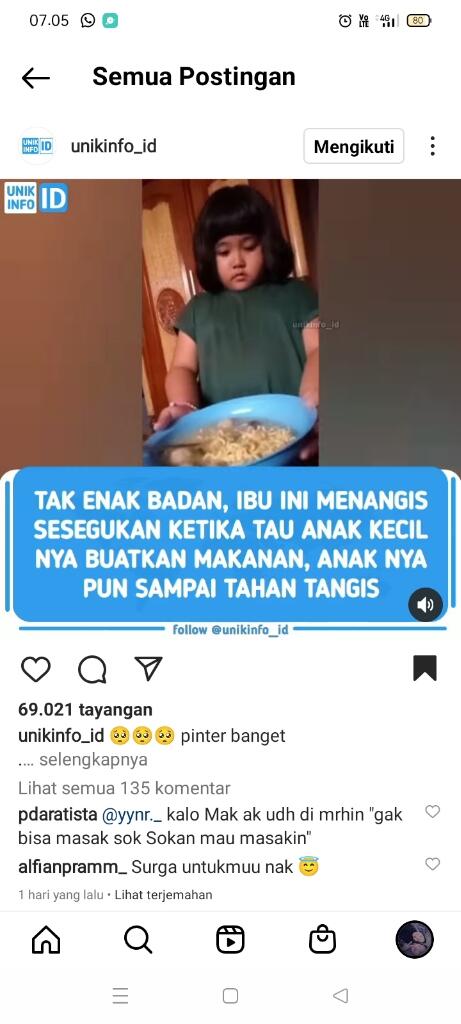 Trending Bikin Meleleh! Ibunya Menangis Usai Di Buatkan Makanan