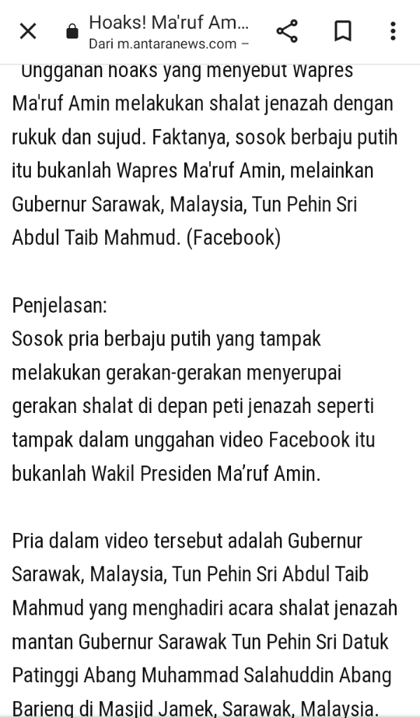 Video Diduga Wapres Shalat Jenazah Pakai Rukuk dan Sujud, Saring Sebelum Share Gan!