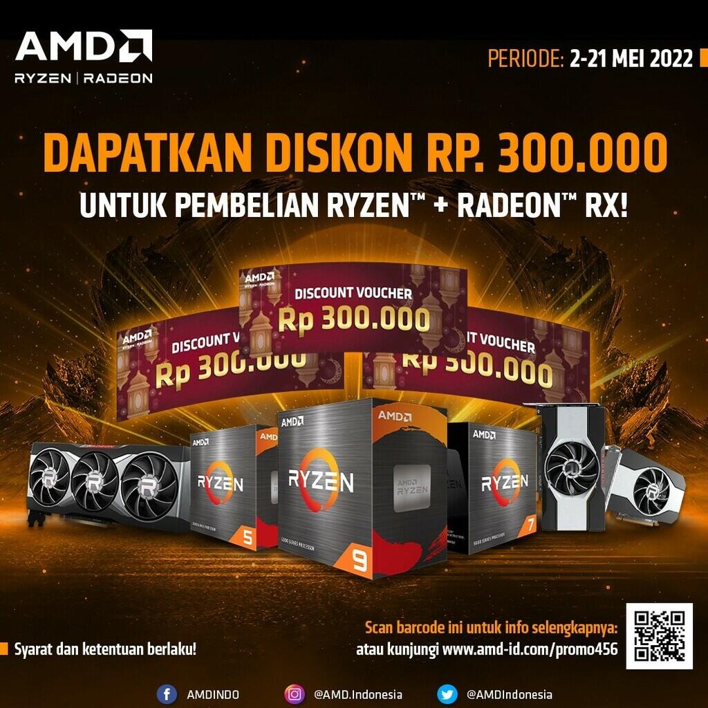 Ada Diskon Hingga 300 Ribu Buat Beli Prosesor dan VGA AMD Lho!