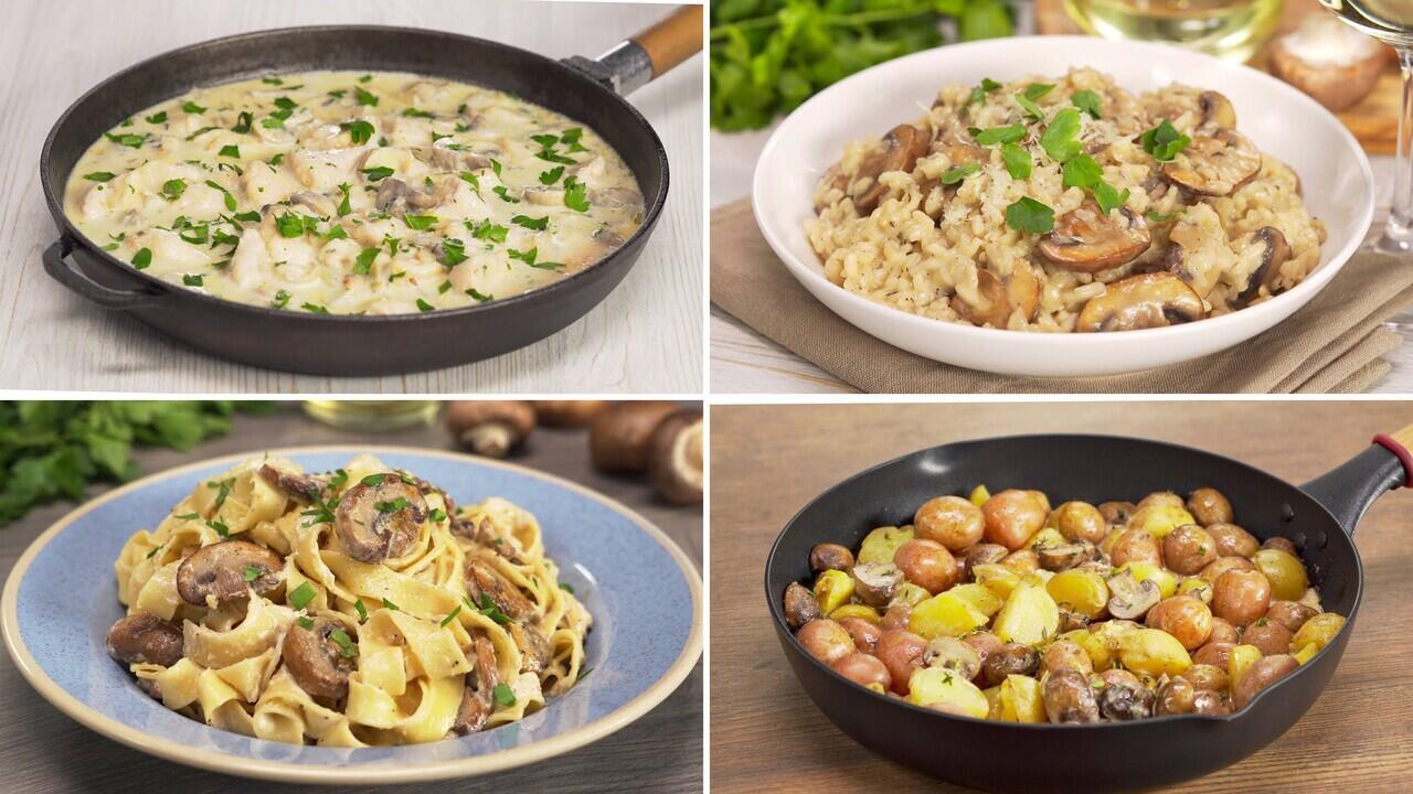 4 Mushroom Recipes You Can Make In 30 Minutes! Deliciously Simple DINNER Recipes