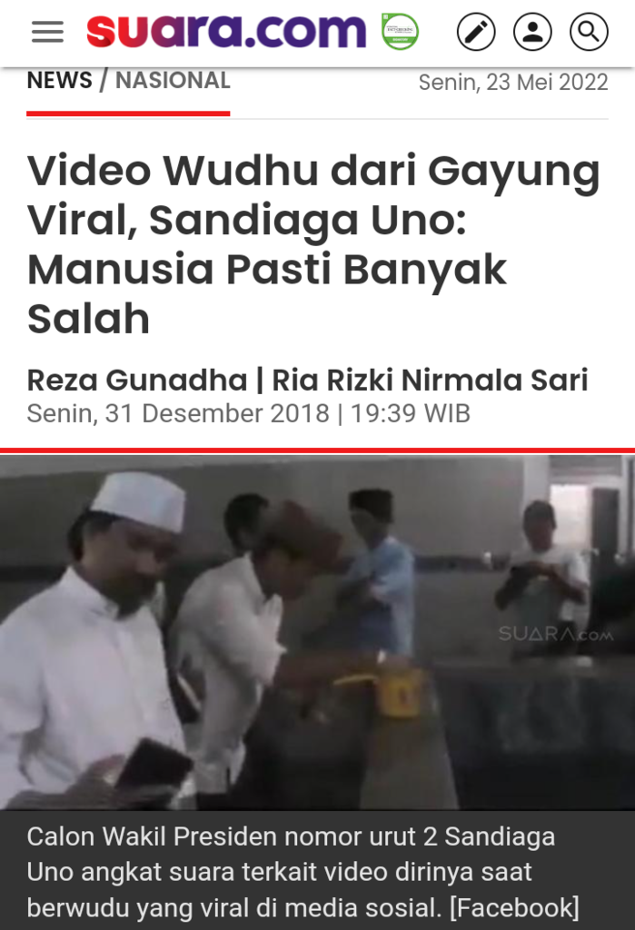 Relawan Jawara Bekasi Dukung Sandiaga Uno jadi Capres 2024