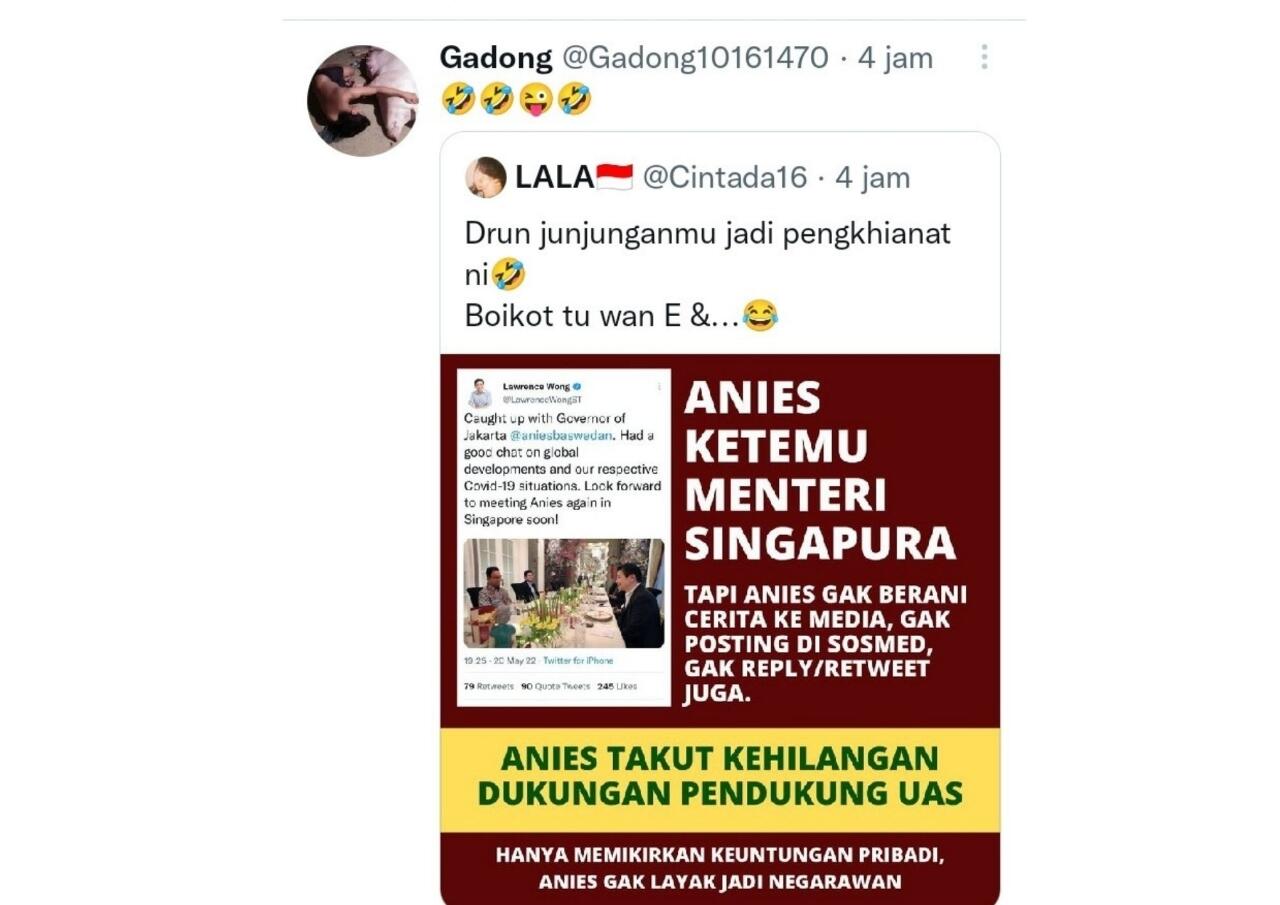 Anies Tak Publikasi Momen Bertemu Menteri Singapura, Takut Kehilangan Pendukung UAS?