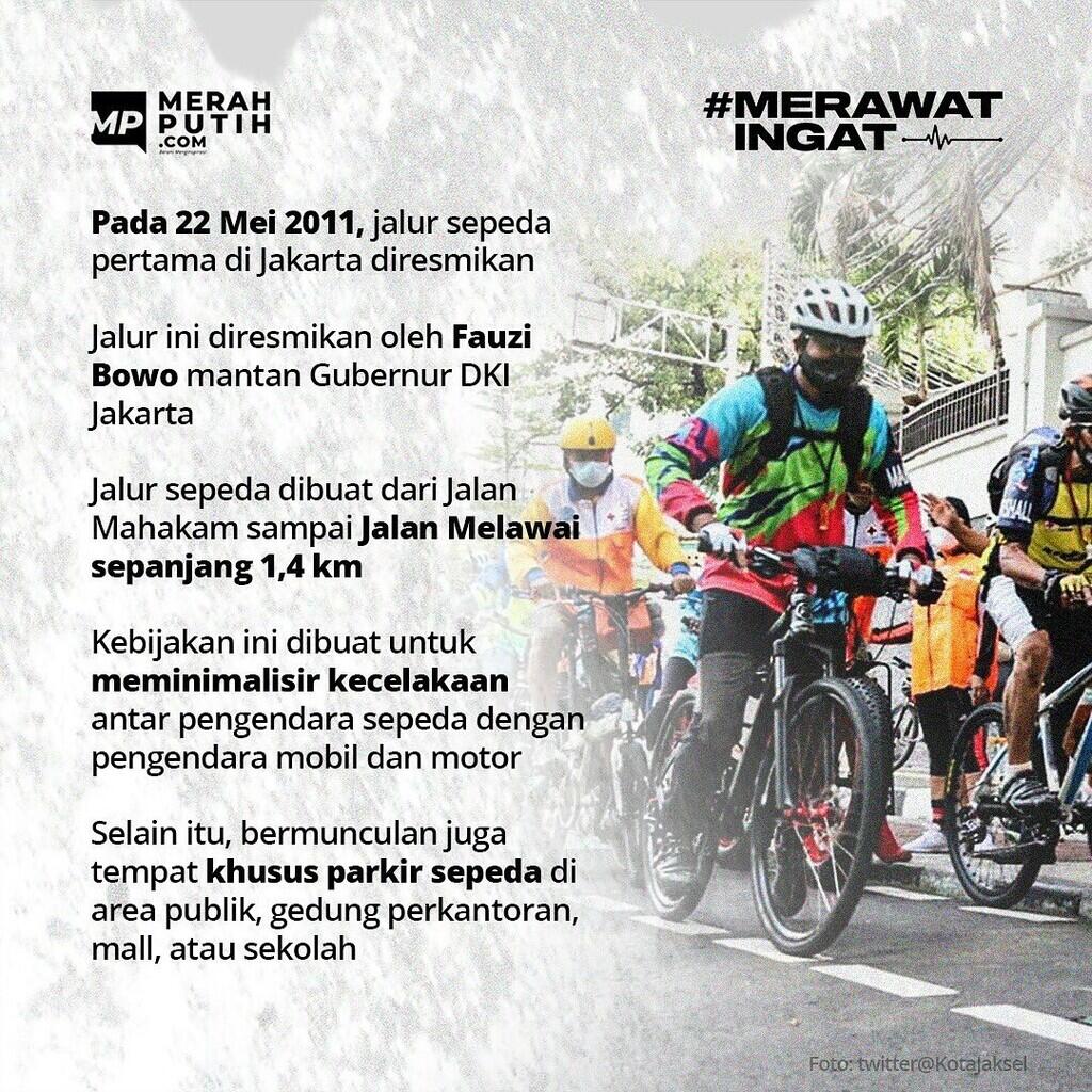 Jalur Sepeda Pertama Kali Diresmikan