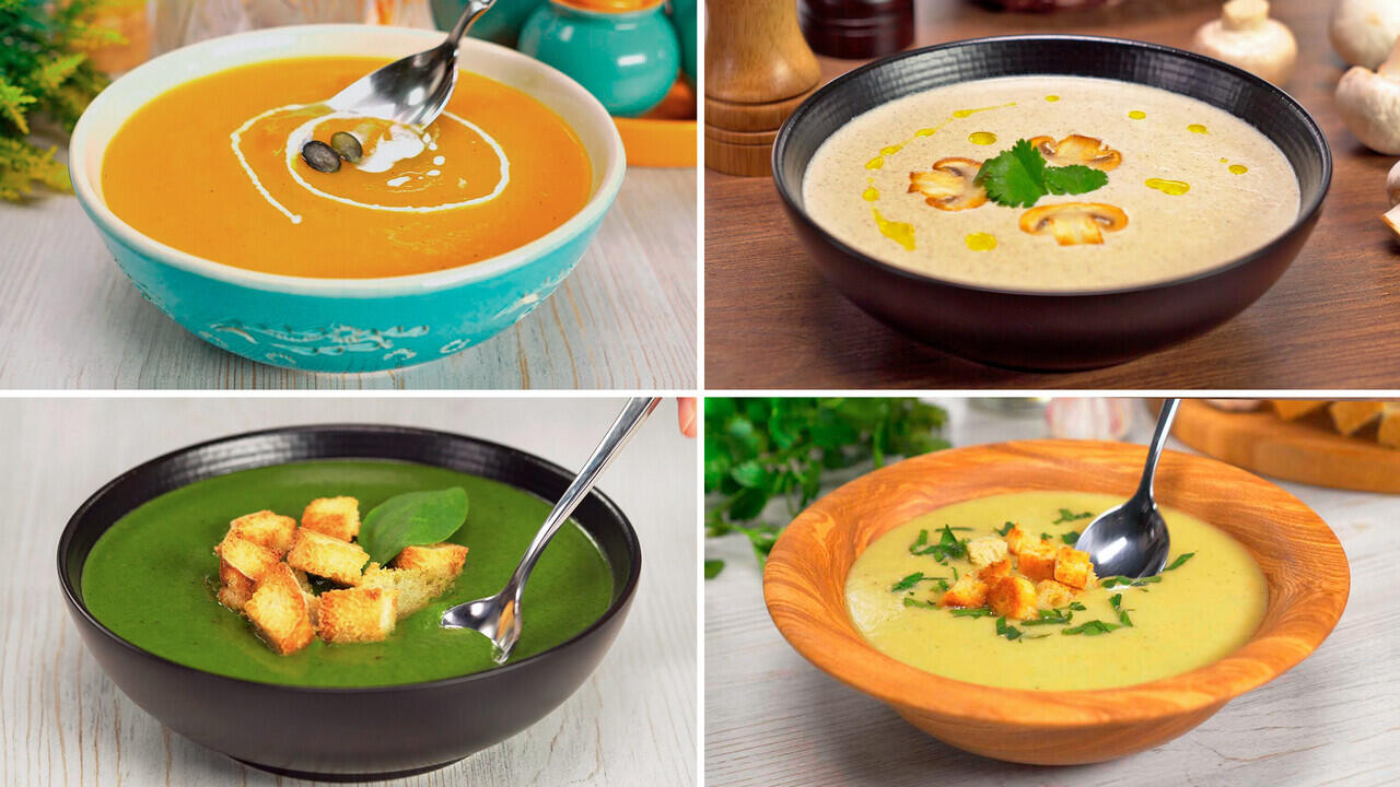 4 Best CREAMY SOUP Recipes || Cream of Soup - 4 Delicious Vegetables Ways. 