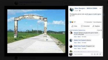 Gapura Nyeleneh Di Desa Indonesia
