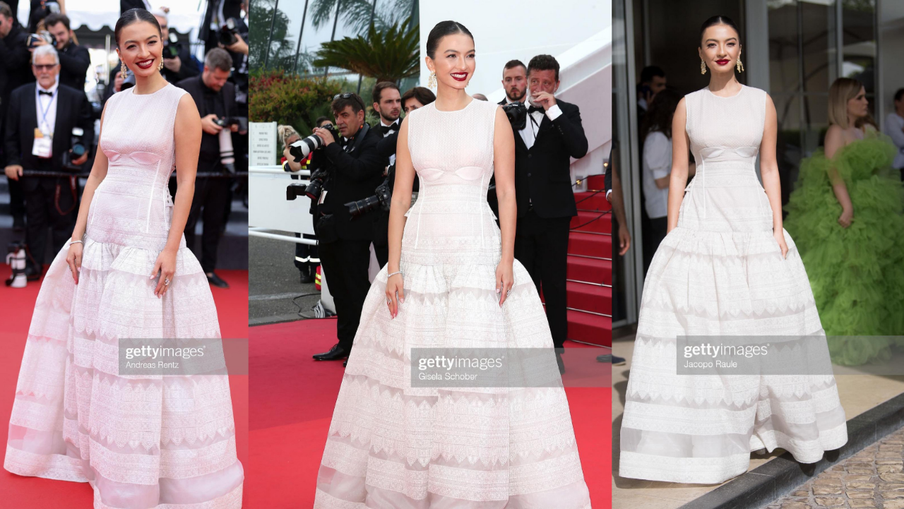 Cantiknya Raline Shah Di Red Carpet Cannes Film Festival, Anggun Dan Menawan