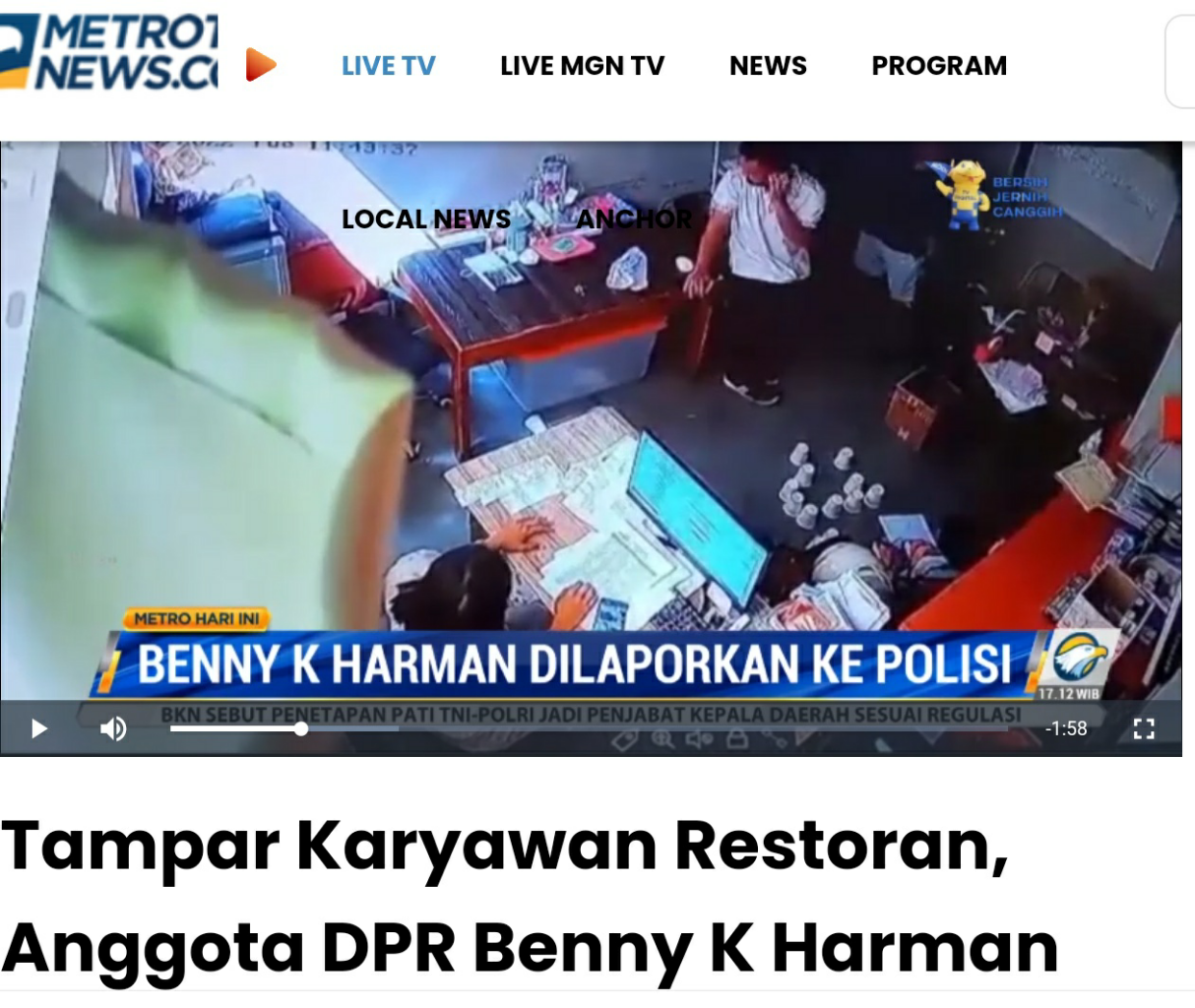 BREAKING NEWS: Benny K Harman Diduga Tampar Karyawan Restoran di Labuan Bajo