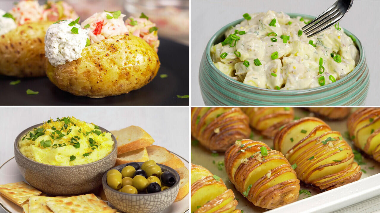 4 So Delicious POTATO RECIPES | 4 Easy Potato SIDE DISH or STARTER Ideas!