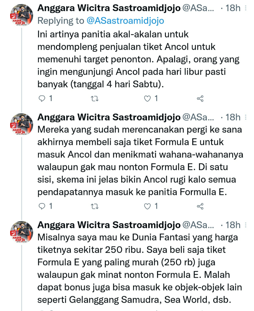 Mengejutkan, Netizen Beli Tiket Formula E Rp250 Ribu Namun Nonton di Layar Tancap