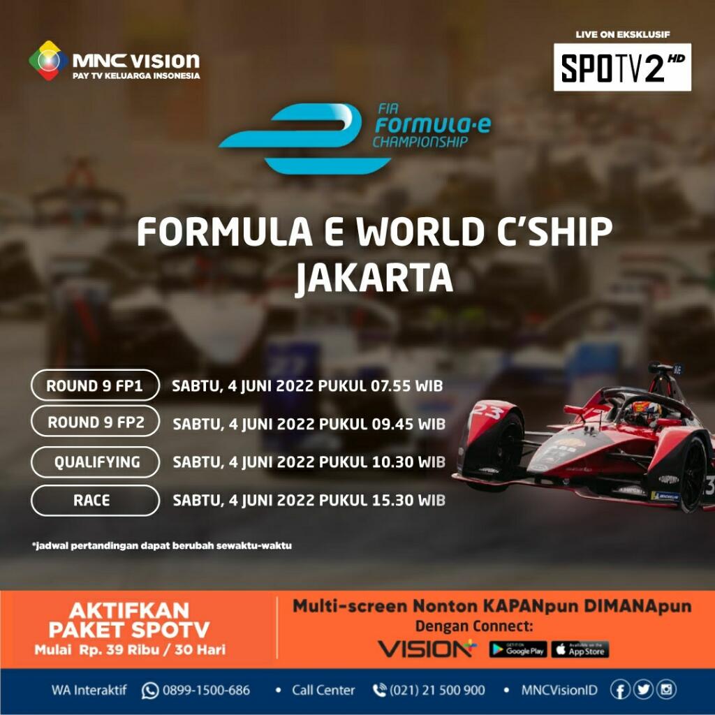 Jadwal Siaran Langsung Formula E Jakarta 2022, Live di RCTI!