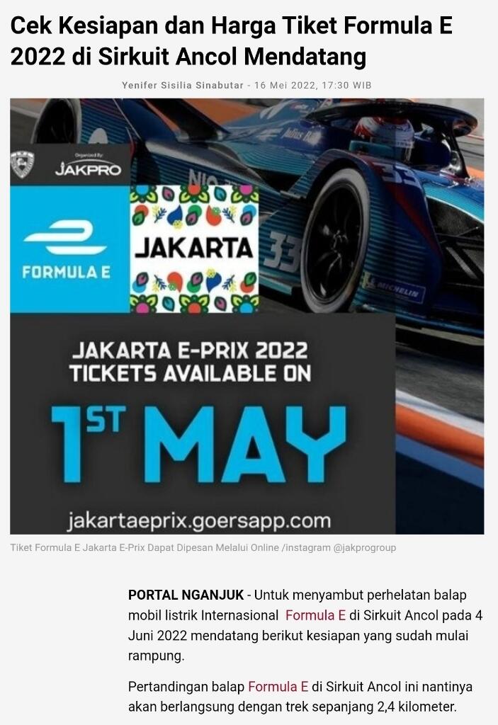 Tatak Ujiyati Formula E: 60.000 Tiket Sold Out, BangTan Boy: Tiket Kan Cuma 22k