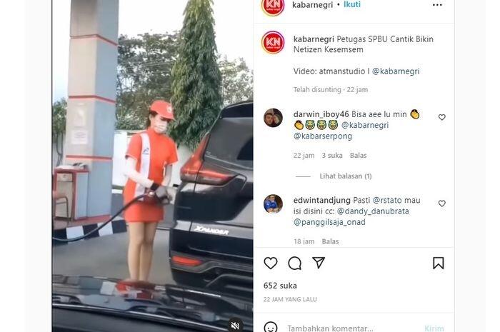 Ibu-ibu Awasi Suaminya, Petugas SPBU Ini Bikin Pria Gagal Fokus Pas Isi Bensin