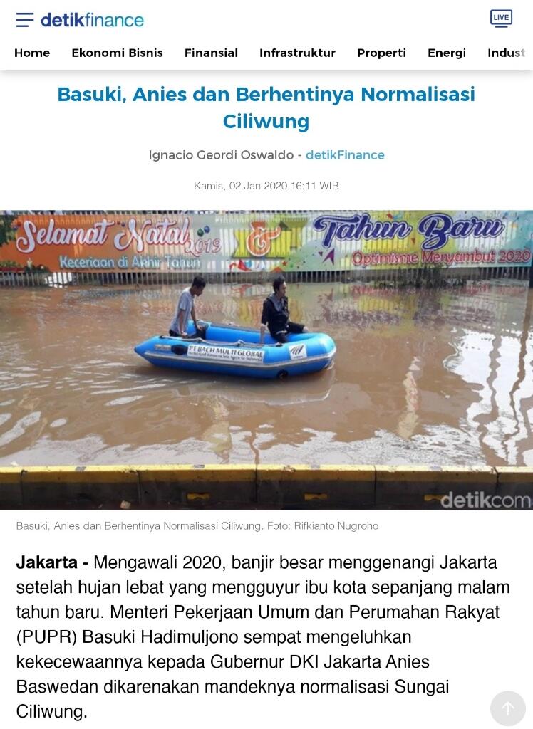 27 RT di Jakarta Terendam Banjir akibat Luapan Kali Ciliwung pada Selasa Pagi