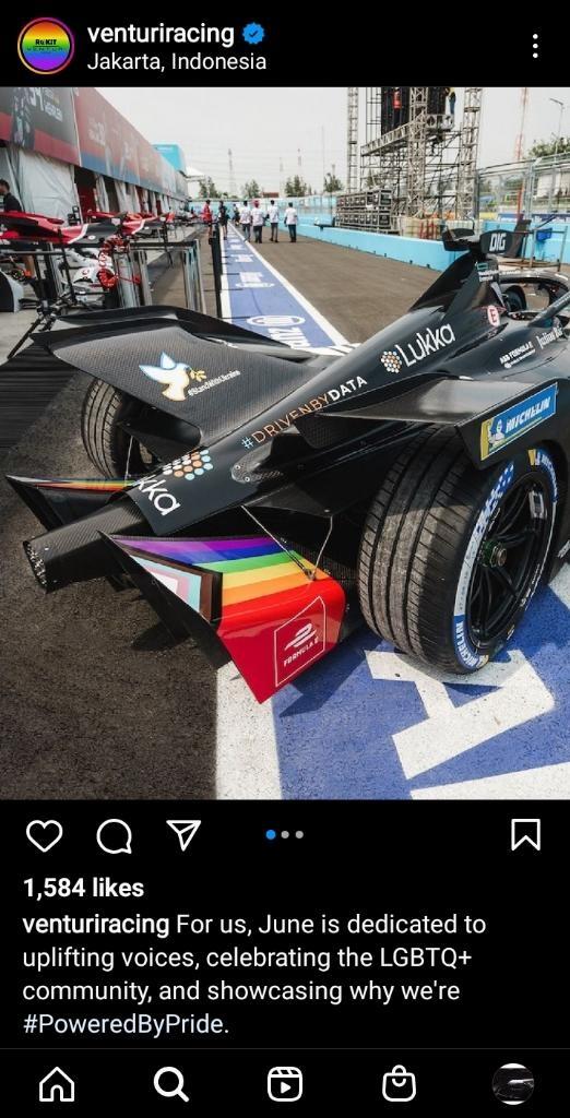 Ada Tim Formula E Kampanyekan LGBT Saat Balap di JIEC, Panitia Penyelenggara: Oh Iya?