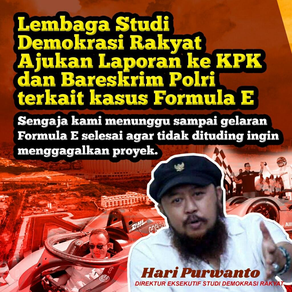 Gelaran Formula E Jakarta Usai, SDR Resmi Ajukan Laporan ke KPK dan Bareskrim Polri