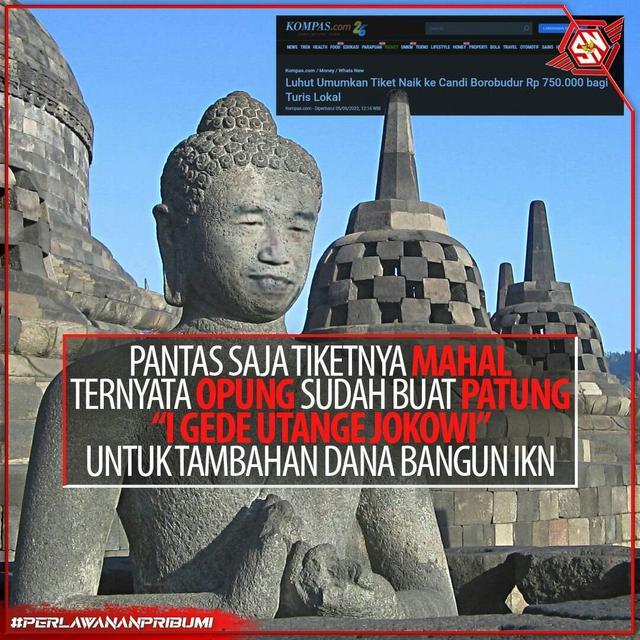 Viral Roy Suryo Unggah Foto Editan Stupa Borobudur Mirip Jokowi