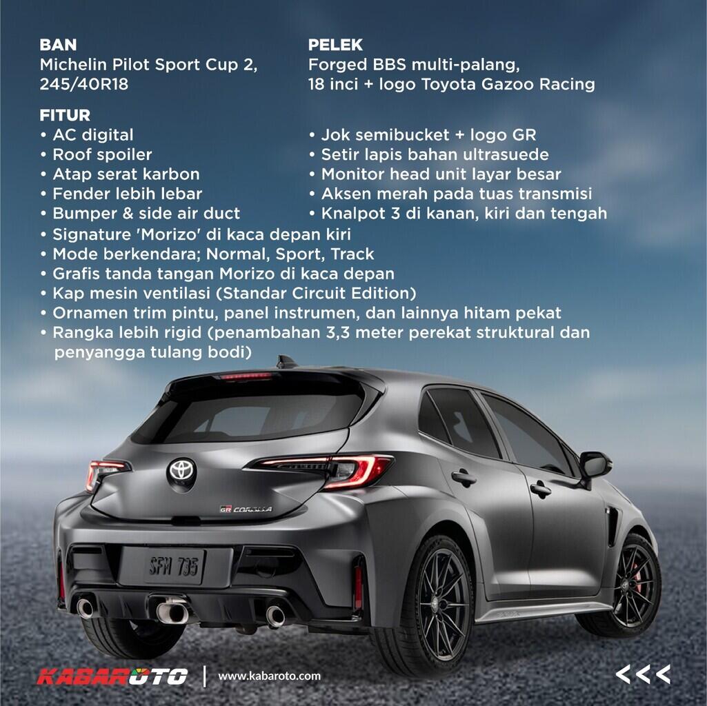 Toyota GR Corolla Morizo Edition Hanya 2 Tempat Duduk