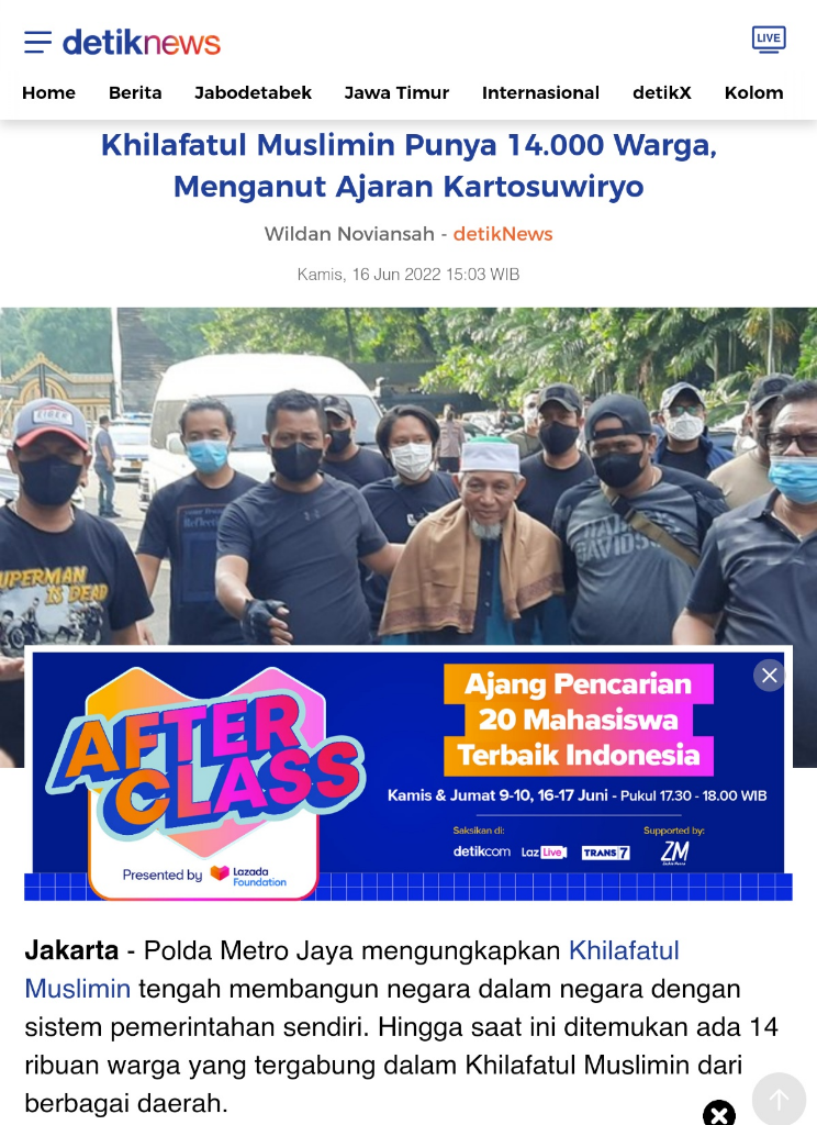 Pangdam Jaya: Jauhkan Masyarakat dari Paham Khilafatul Muslimin