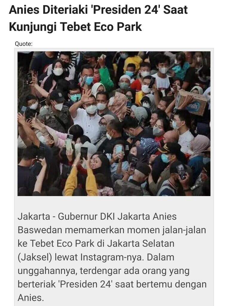 Baru Beroperasi,Tebet Eco Park Langsung Ditutup, PDIP Ngoceh,Anies Nggak Becus 