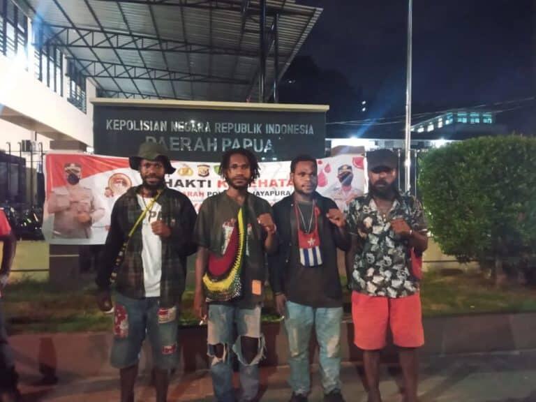 4 Aktivis KNPB Akhirnya Dibebaskan Oleh Pihak Kepolisian
