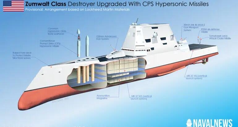 Selayang Pandang Rudal Hipersonik yang Akan Dipasang Pada Kapal Perusak Zumwalt Class