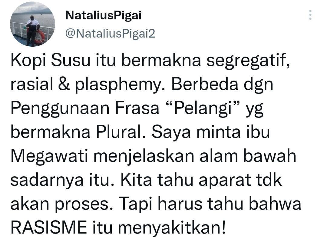 Anggap Candaan Kopi Susu Megawati Rasis, Natalius Pigai: Saya Minta Ibu Megawati