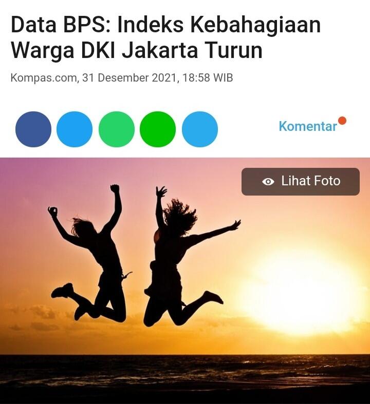Anies Sebut Kebahagiaan Warga Ibu Kota Lebih Penting daripada Statistik Kemajuan