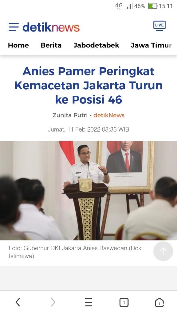 Anies Sebut Kebahagiaan Warga Ibu Kota Lebih Penting daripada Statistik Kemajuan