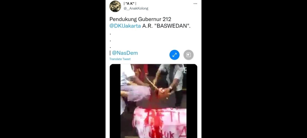 Posting Video Boneka Wajah Ahok Dipenggal, Netizen: Pendukung Gubernur 212