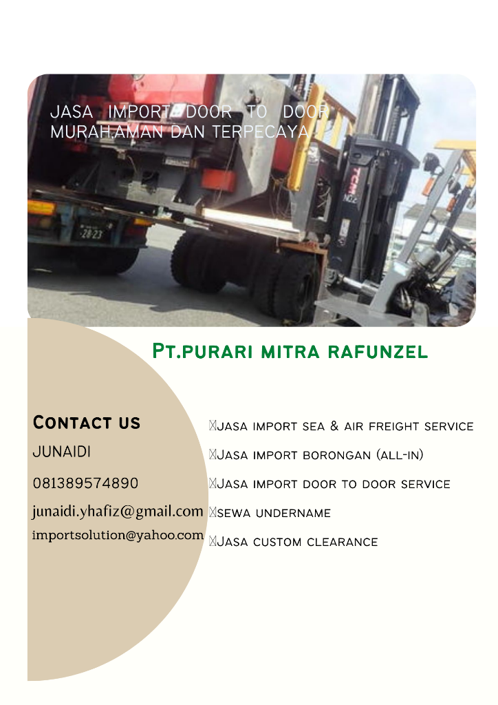 Jasa Import Door To Door Asia & Eropa