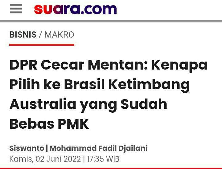 Jelang Idul Adha Pemerintah Harus Pro Aktif Tangani PMK Hewan Ternak.