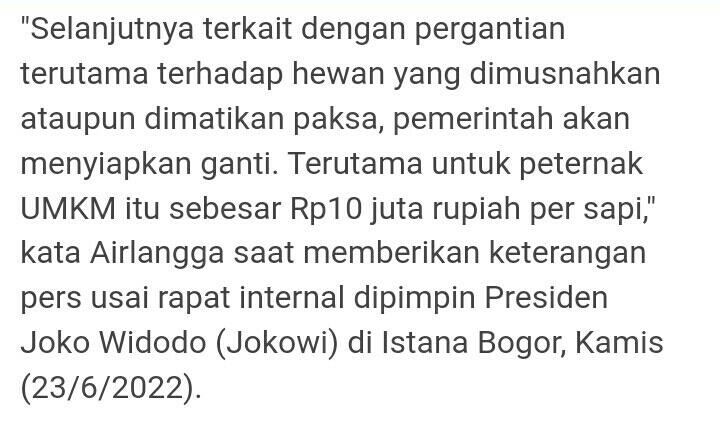 Jelang Idul Adha Pemerintah Harus Pro Aktif Tangani PMK Hewan Ternak.