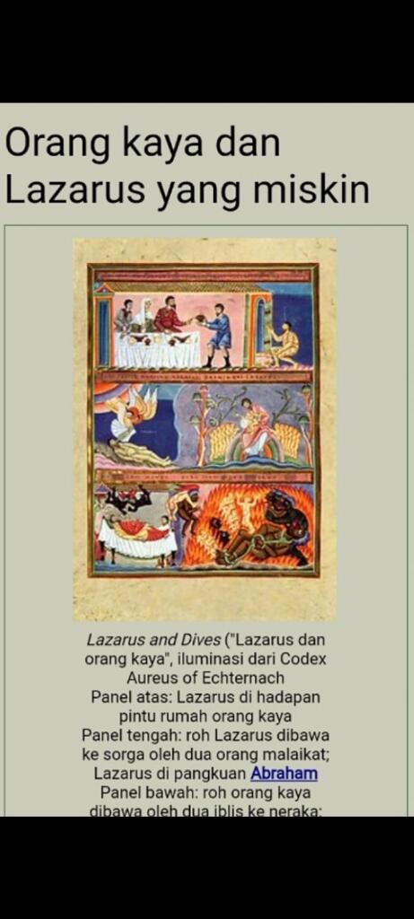 Si Kaya Pasti Masuk Neraka Dan Si Miskin Di Angkat Ke Surga (Kisah Lazarus Zaman Now)