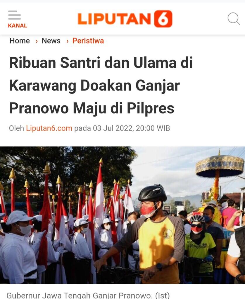 Ribuan Kyai-Habib, Ulama dan Santri Istighosah Doakan Ganjar Presiden 2024