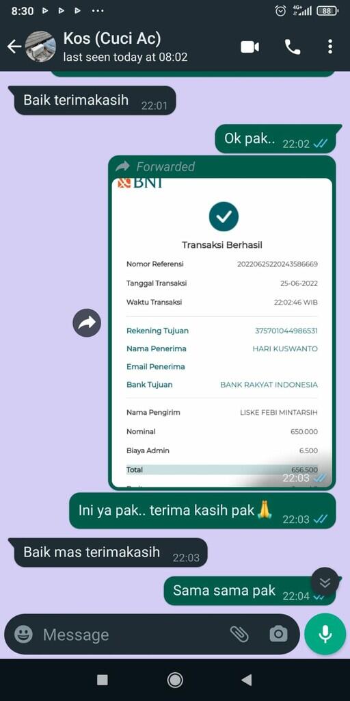 JASA PASANG AC MEY TEKNIK SIDOARJO A.N HERI KUSWANTO SANGAT MENGECEWAKAN 