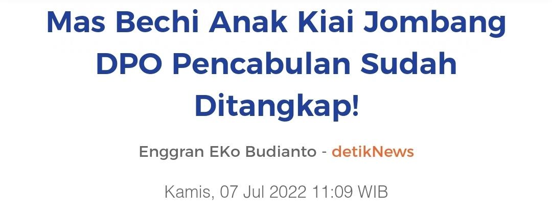 Mas Bechi Anak Kiai Jombang DPO Pencabulan Ditemukan di Dalam Ponpes!