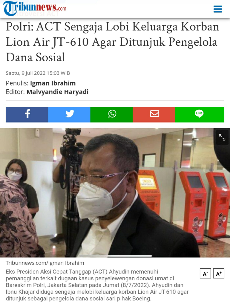 Keluarga Kopilot Lion Air JT-610 Buka Suara ACT Diduga Tilap Dana Ahli Waris