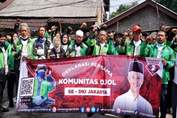 Menuju Pilpres 2024, Komunitas Ojol Deklarasi Dukung Ganjar Pranowo