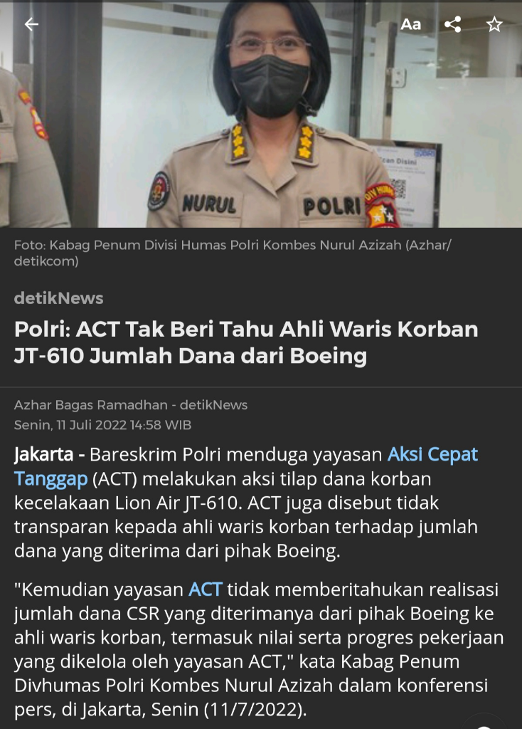 Pengurus MUI Singgung ACT Kerap Bohongi Masyarakat Melalui Media Sosial