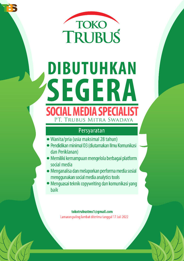 Lowongan Social Media Specialist