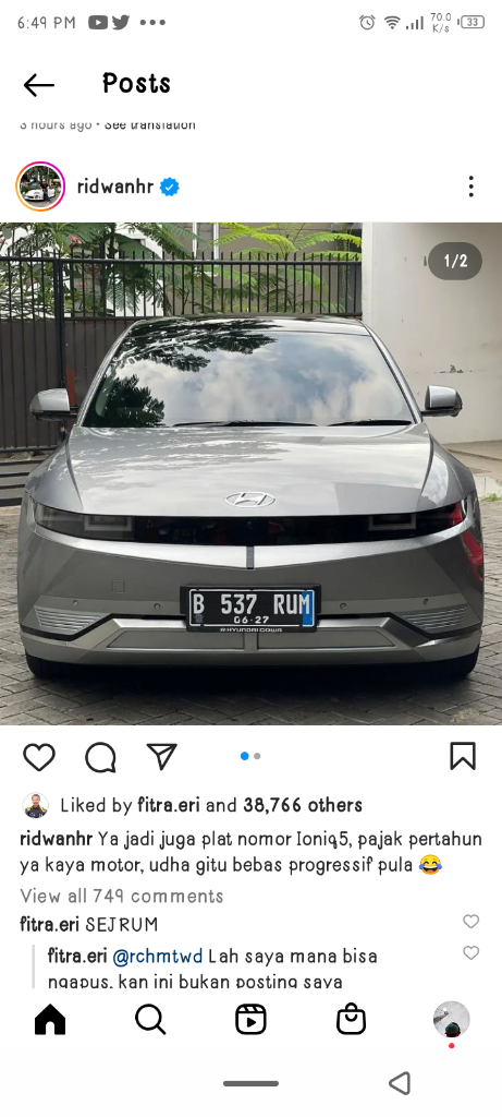 Influencer Otomotif Terancam Kena Tilang, Karena Plat Nomor Mobil Listrik