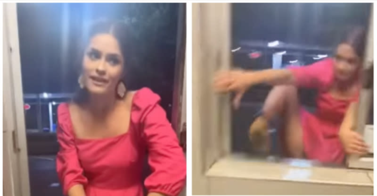 Manjat Jendela McD Drive-Thru, Pakai Baju Minim, Fenomena Cewek TikTok, Ckck.