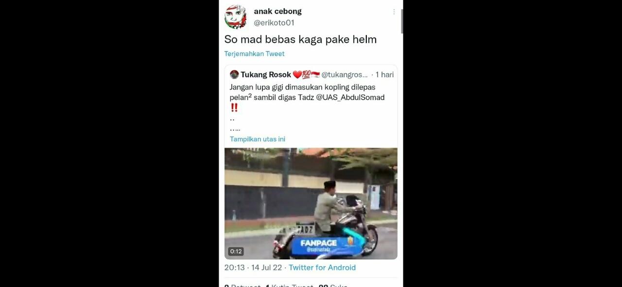 UAS Disindir Naik Motor Gak Pakai Helm: Pemuka Agama Lain Gak Gitu!