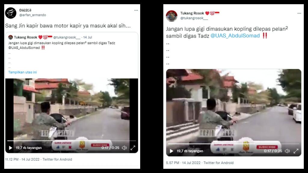 Viral Uas Naik Moge Ratusan Juta Netizen Jin Kafir Bawa Motor Kafir