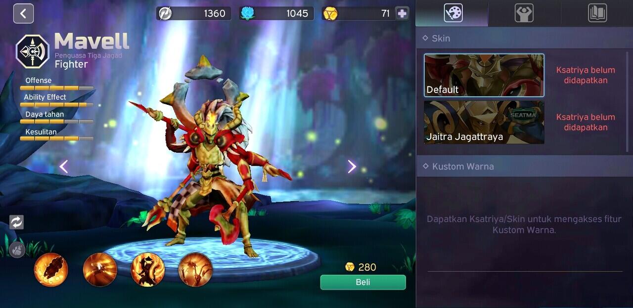 Lokapala moba update ksatriya Mavell, "Sang Penguasa 3 Jagad"