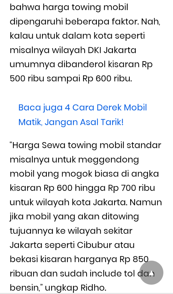 Ketika Mencoba Menderek mobil Wanita Malah di Derek Balik, Berapa Biaya Jasa Derek?