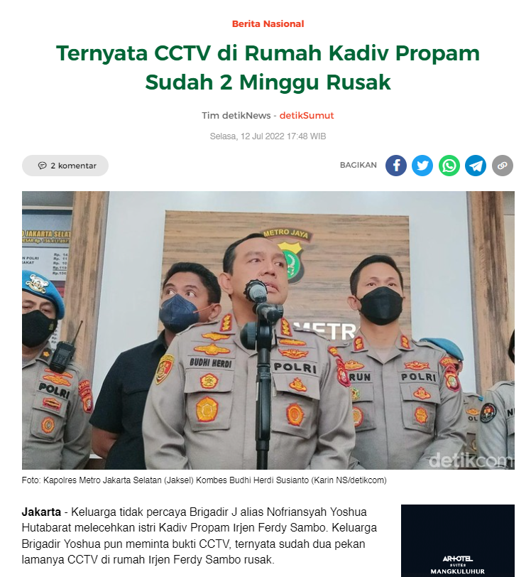 Polri Temukan CCTV yang Akan Ungkap Kasus Brigadir J Terang Benderang!