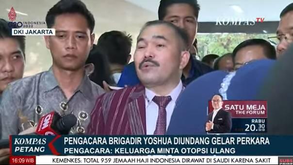 Ferdy Sambo Ketakutan, Pengacara Brigadir J Ingin Minta Perlindungan TNI