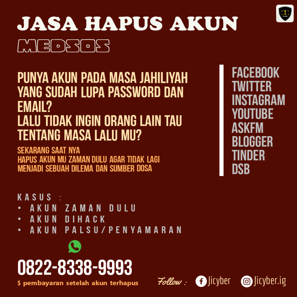 Jasa Hapus Akun