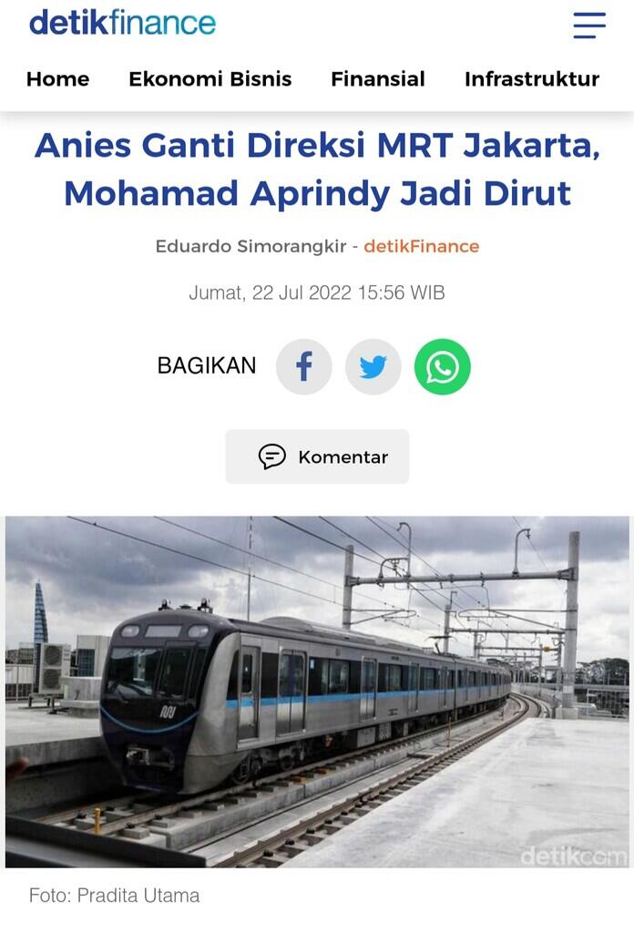 Bank Investasi Eropa Siapkan Rp 15 Triliun utk Indonesia, Mencakup Proyek MRT Jakarta